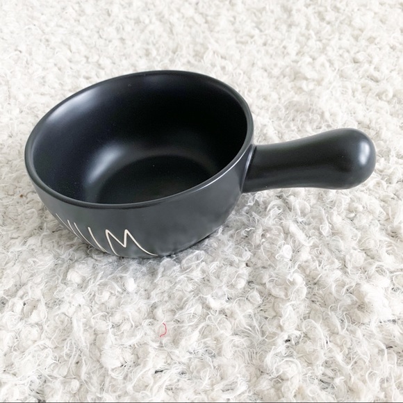 Rae Dunn Black YUM Bowls with Handle Set of 4 NWT - Picture 3 of 5